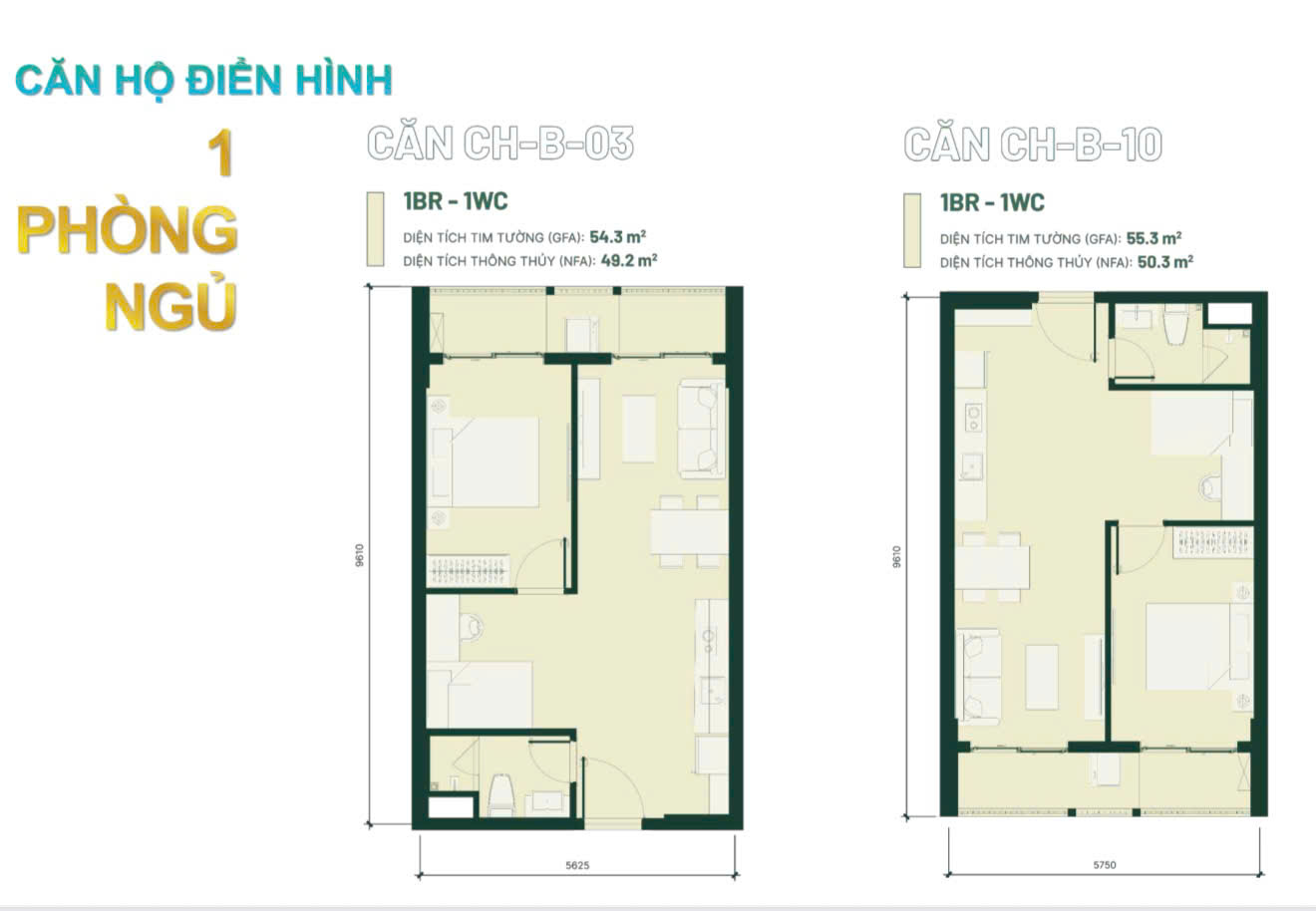 Căn hộ mẫu dự án Happy One Mori